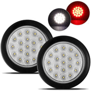 Partsam 4-inch front face showing red LED signal, improves visibility