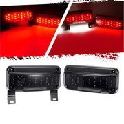 Partsam front-facing pair with smoke lens showing clean surface mount and visibility benefit