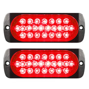 Partsam front view red marker light showing bright LEDs and clear lens benefit visibility