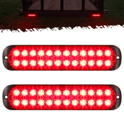 Partsam front view of 7.5 inch red LED light for improved rear visibility