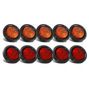 Partsam front view showing amber and red lights for easy identification and visibility