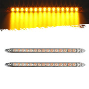 Partsam front view amber LED bar showing bright visibility