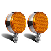 Partsam front view amber pedestal light showing bright LED benefit