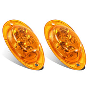 Partsam front view of amber side marker highlighting fit and visibility