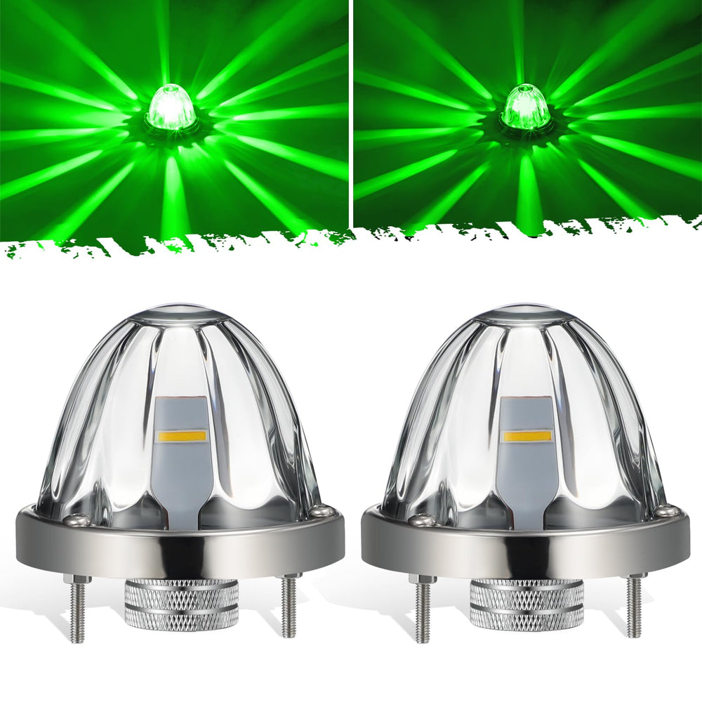 Partsam front view clear glass watermelon light showing bright visibility