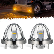 Partsam front view clear lens amber light showing bright visibility benefit
