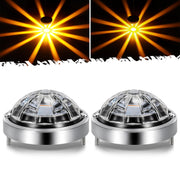 Partsam front view glass lens showing amber light and clear styling benefit visibility