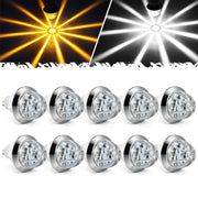 Partsam front view of 3/4 inch watermelon lights shows compact design and visibility benefit