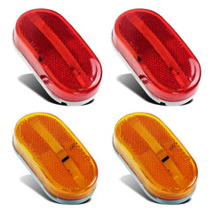 Partsam front view of rectangular marker light showing clear lens and LEDs, improves visibility