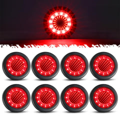 Partsam front view red marker light showing bright visibility and bold design