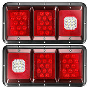 Partsam front view of taillight showing red and clear lenses for visible signaling