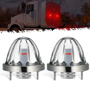 Partsam front view clear glass watermelon lens shows bright red LED effect and visibility