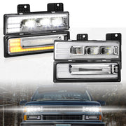 Partsam chrome headlight assemblies front view for improved visibility