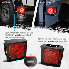 Partsam license bracket with white LED illuminator lighting the plate for compliance
