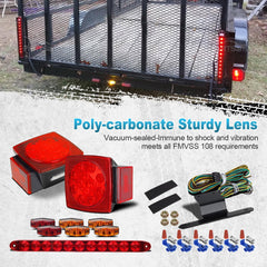 Partsam mini oval side marker lamps group showing amber and red markers for lateral visibility