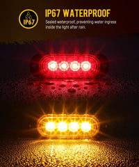 Partsam marker light mounted on trailer side demonstrating easy surface installation