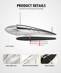 Partsam side profile mounted on truck roof demonstrating sleek fit and enhanced markings