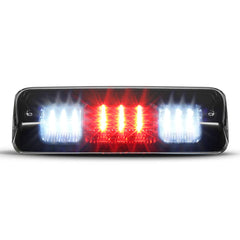 Partsam front view showing smoked lens and black housing for improved rear signaling
