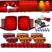 Partsam square tail light front view shows bright LEDs and improved rear visibility
