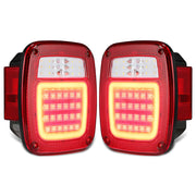 Partsam front assembly view showing compact red lens and combined functions benefit visibility