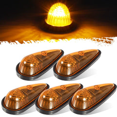 Partsam front view of teardrop cab light showing bright LEDs and clean lens for improved visibility