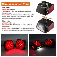 Partswcgg 15.5 inch brake bar top view highlighting bright LED stop and turn signals