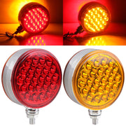 Partswcgg lamp front and back view showing amber and red faces for multi-function signaling