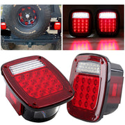 Partswcgg front view square tail light showing LED clusters for brighter signaling