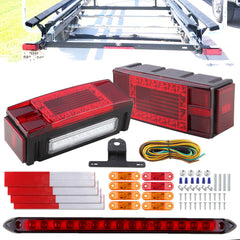 Partswcgg rectangular tail light showing multi-function LEDs and improved visibility