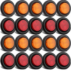 Partswcgg front view of red and amber marker kit shows clear identification benefit