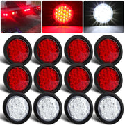 Partswcgg front view red tail light shows bright LEDs and clear signaling benefit