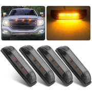 Partswcgg front view smoked amber grille kit showing sleek look and improved visibility