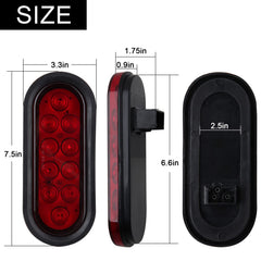 Partswcgg oval light mounted on trailer rear showing integrated stop and turn function