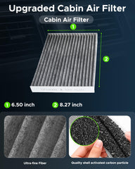 partszen engine filter close-up pleated media for improved intake protection