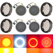 PBYMT front and rear turn signals set showing compact profile and plug-in benefit