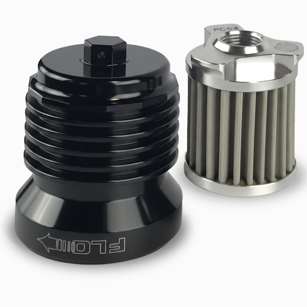 PC Racing FLO front view showing black anodized housing and fins for style and heat dissipation