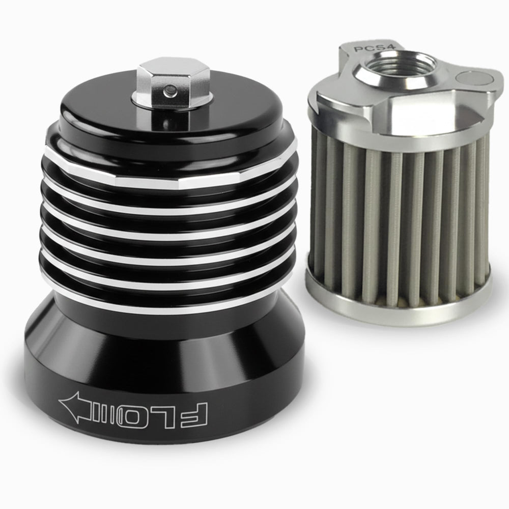 PC Racing FLO PCS4BC front view showing black billet housing and styling benefits