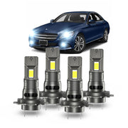 PCKXAZL front packaging showing four H7 bulbs and benefits