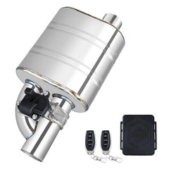 peastorm front view valved muffler showcasing durable construction and fitment benefit