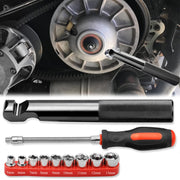 PEATOVIE front product kit showing compact tools for quick belt swaps