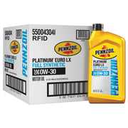 Pennzoil Platinum Euro LX front bottle showing product identity and benefits