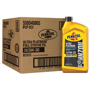 Pennzoil Ultra Platinum front packaging showing bottle and brand benefit