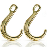 Peohud front view of two 8-inch J hooks showing compact heavy-duty design and durability