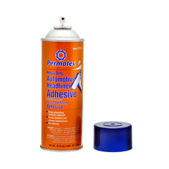 Permatex spray nozzle spraying adhesive with even pattern for controlled application