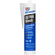 Permatex Ultra Black front packaging showing product and benefit of oil resistance
