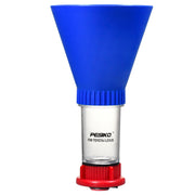 PESIKO funnel front view showing secure fit and spill prevention benefit