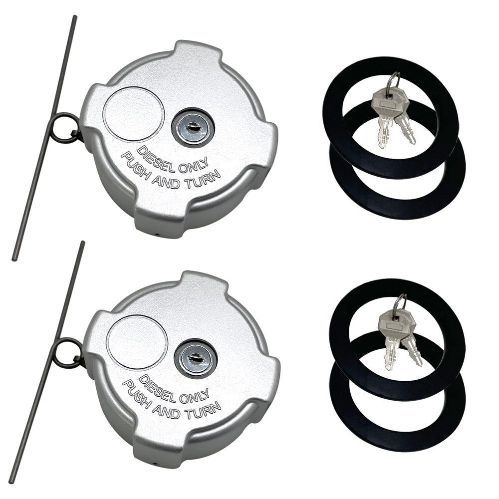 Phoddar locking fuel cap front view showing robust aluminum construction and secure seal