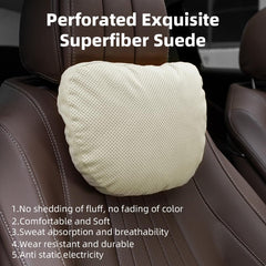 Phxoinu close-up of perforated suede cover highlighting breathability and soft touch