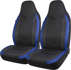 PIC AUTO front packaging showing included blue seat covers and straps for quick setup