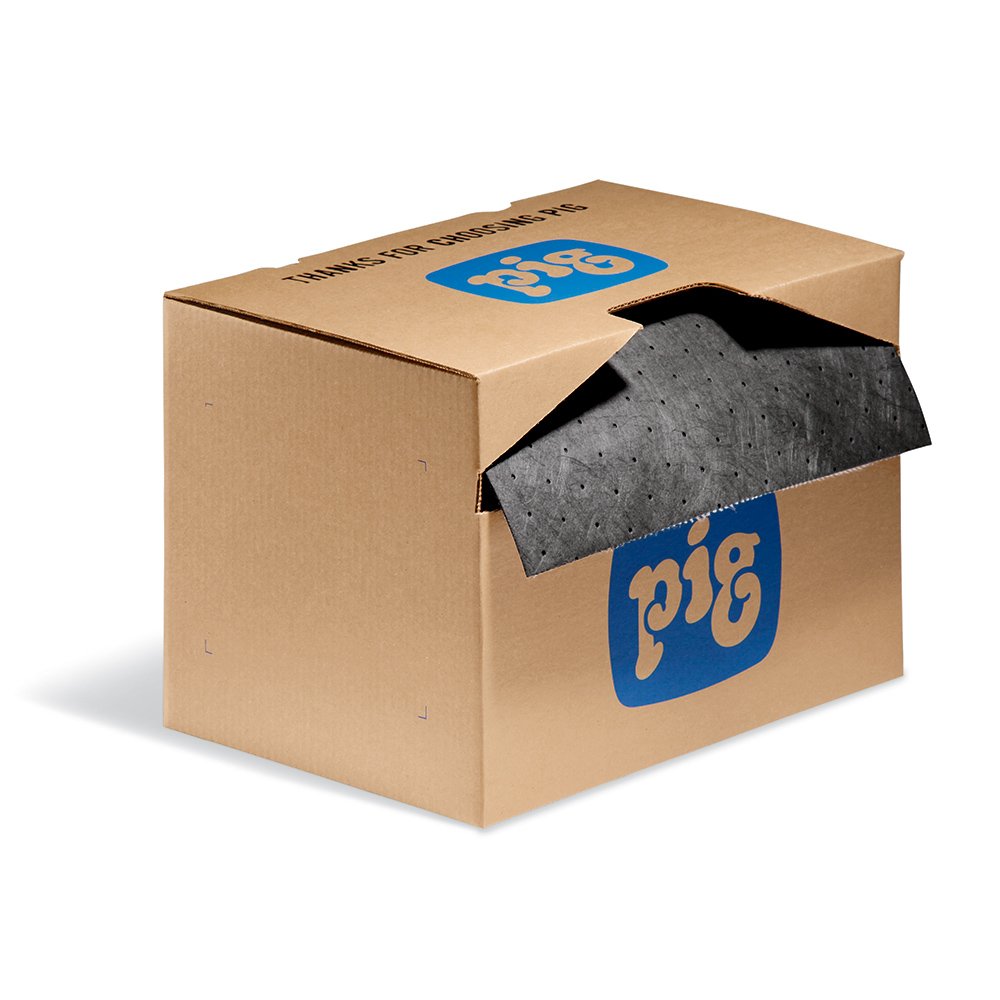PIG front packaging dispenser box showing easy carry and protection